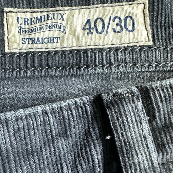 Cremieux Premium Denim DarkGray Corduroy Straight Leg Pants, Size 40x30 - Picture 3 of 7
